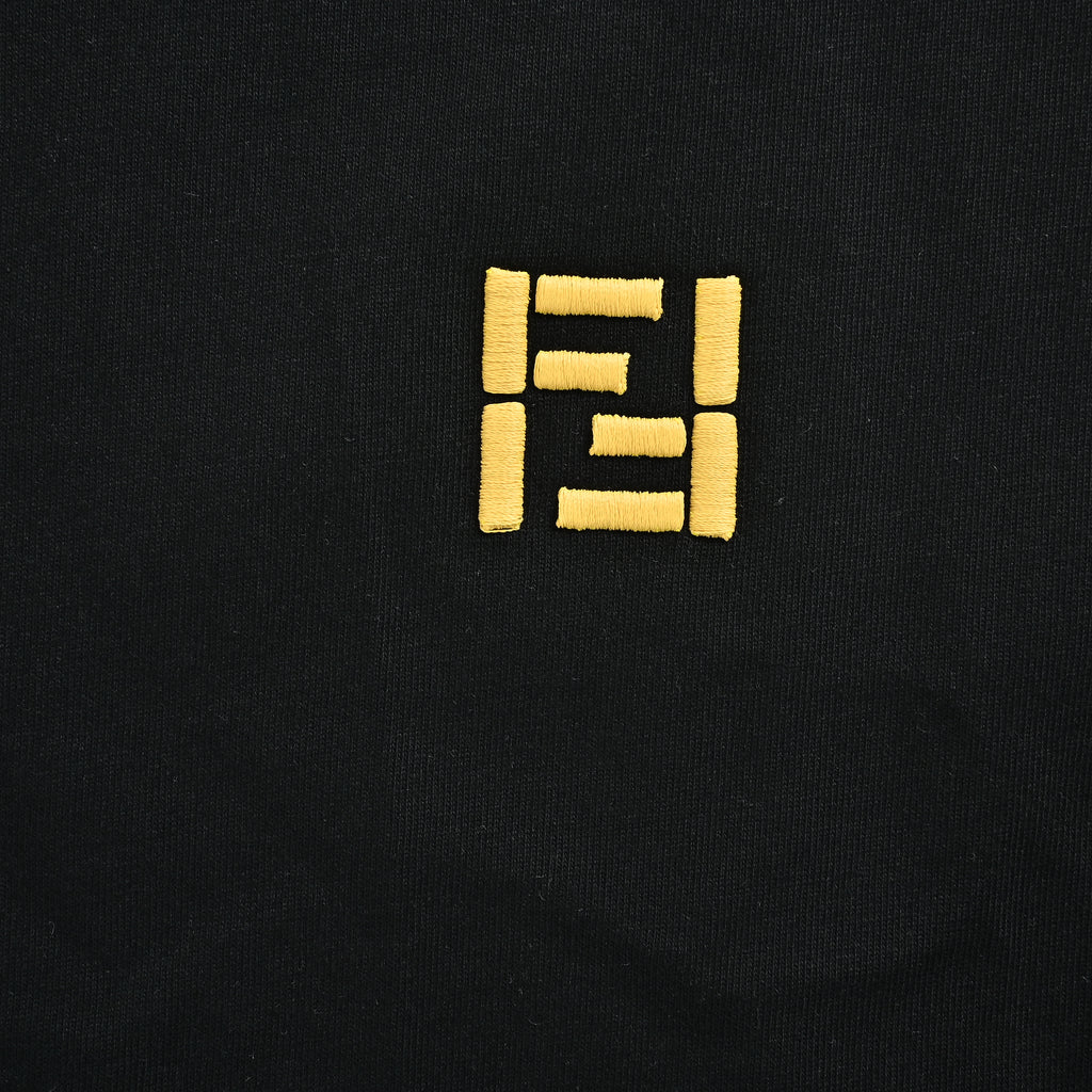 Fendi Minimal FF 3D Embroidered Short Sleeve T-Shirt – Black  MV2200714-BLK