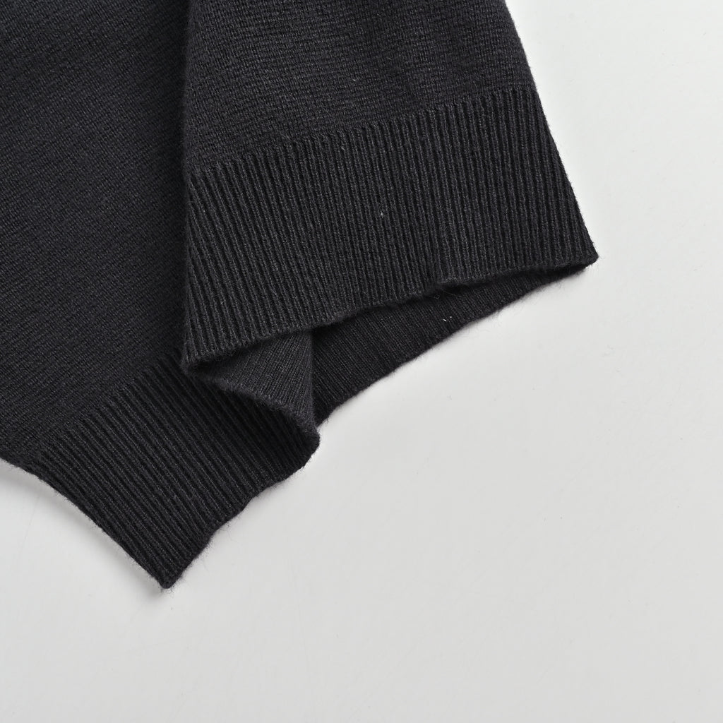 Gucci GUC Double-G Embroidered Silk-Cotton Blend Knit Short Sleeve T-Shirt – Black NP3800408