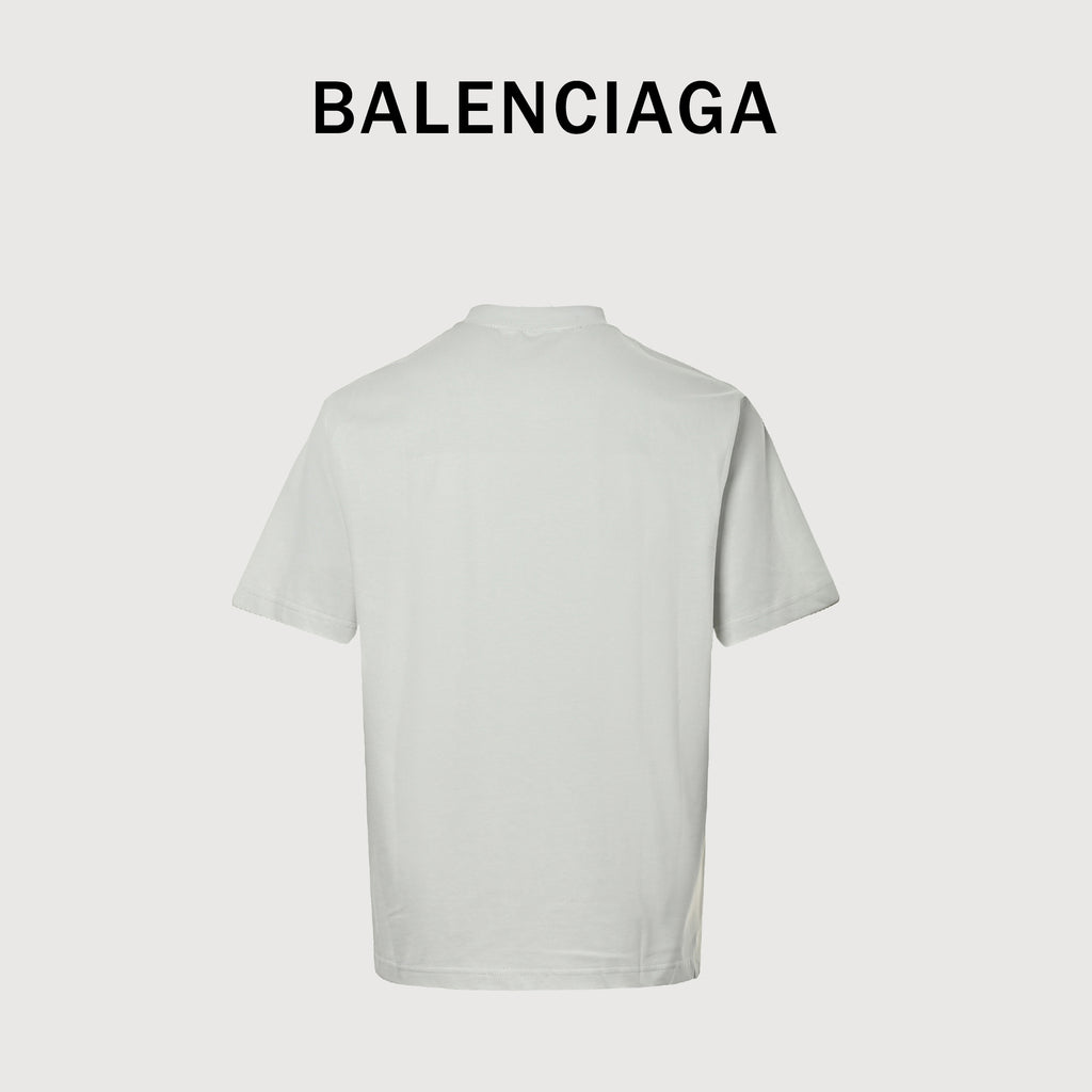 Balenciaga BLCG Saint Honoré Crackle Letter Print Short Sleeve T-Shirt  NP2400612