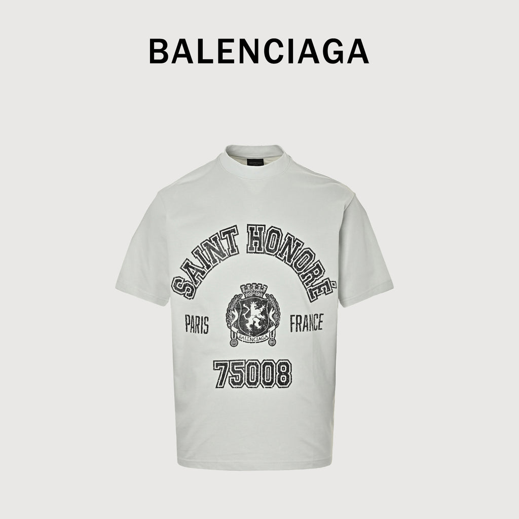 Balenciaga BLCG Saint Honoré Crackle Letter Print Short Sleeve T-Shirt  NP2400612