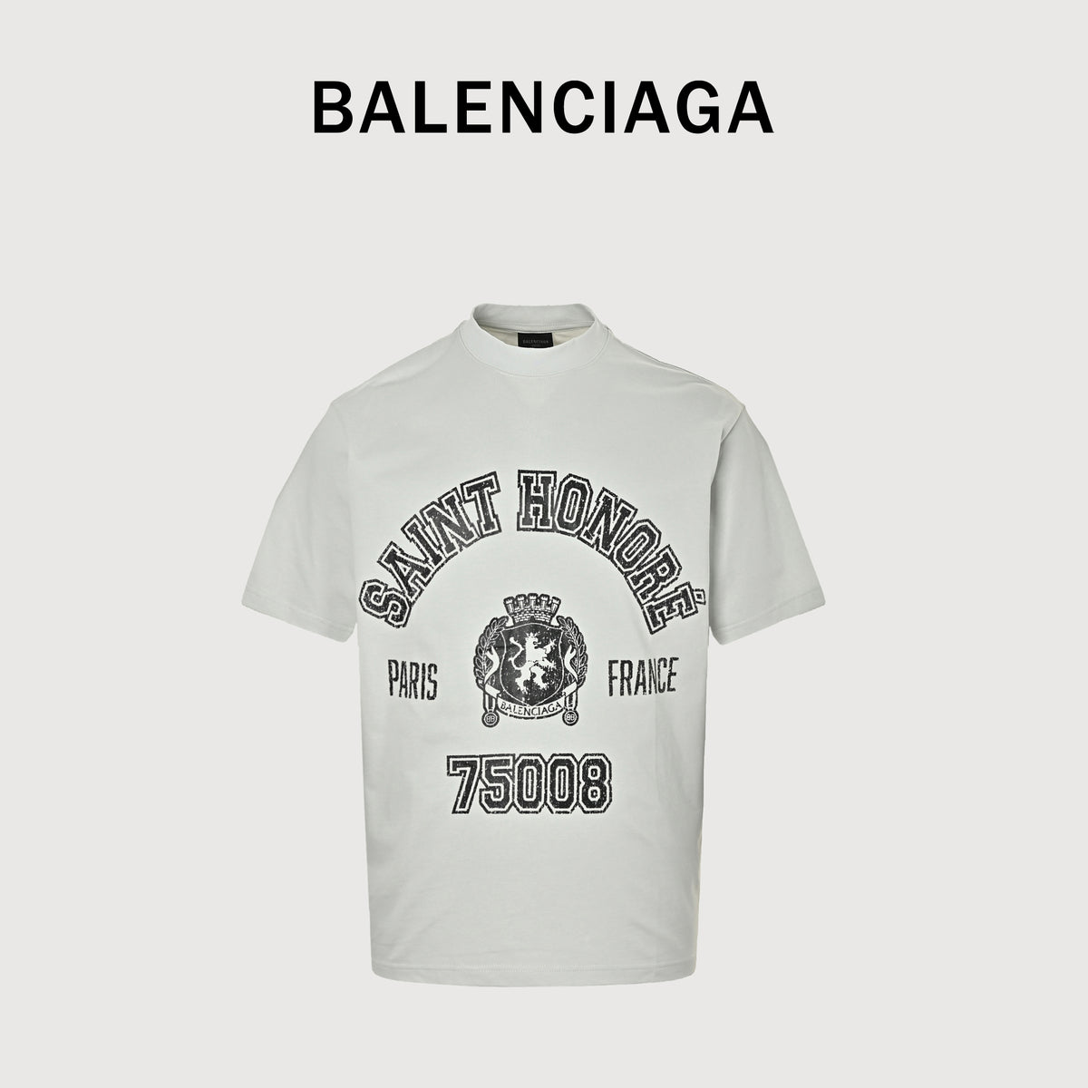 Balenciaga BLCG Saint Honoré Crackle Letter Print Short Sleeve T-Shirt  NP2400612