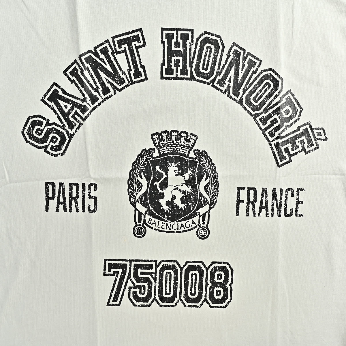Balenciaga BLCG Saint Honoré Crackle Letter Print Short Sleeve T-Shirt  NP2400612