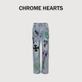Chrome Hearts CH Couture Multi-Color Cross Patch Embroidered Washed Jeans 2026 XM5600824