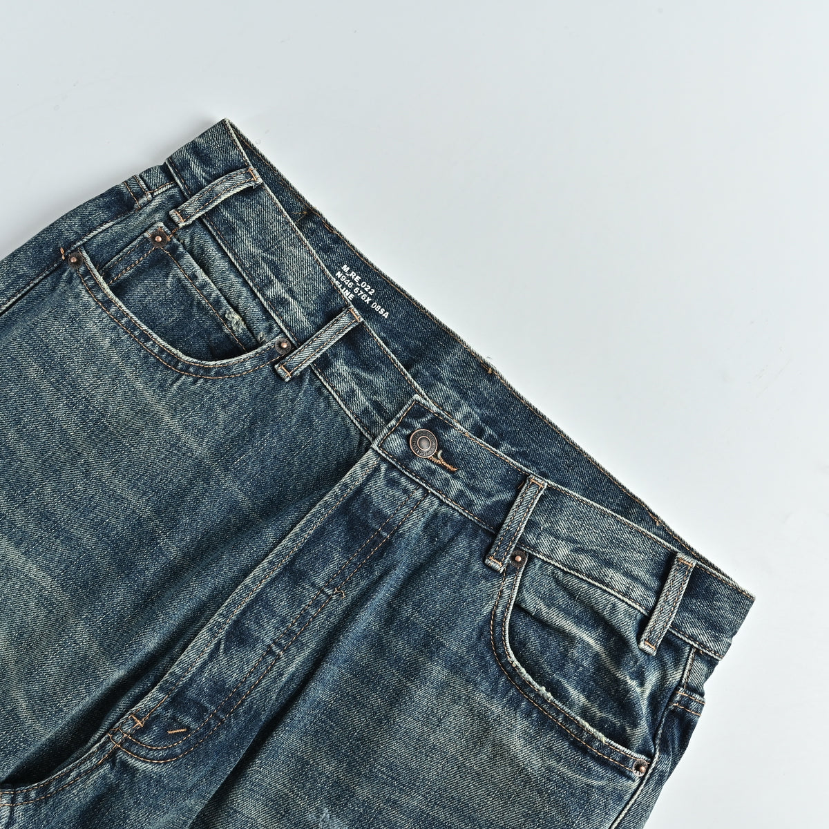 Celine 24SS Blue Destroyed Wide-Leg Jeans – Teal Vintage Wash HH5200731