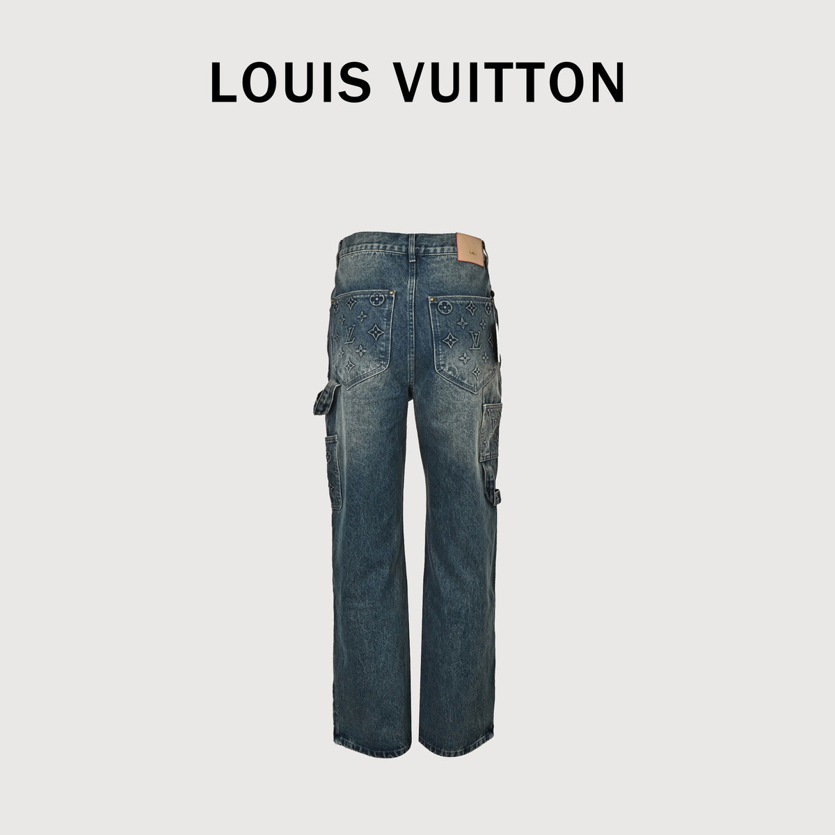 Louis Vuitton LV Embossed Relief Monogram Cargo Jeans 2026 TS7600829