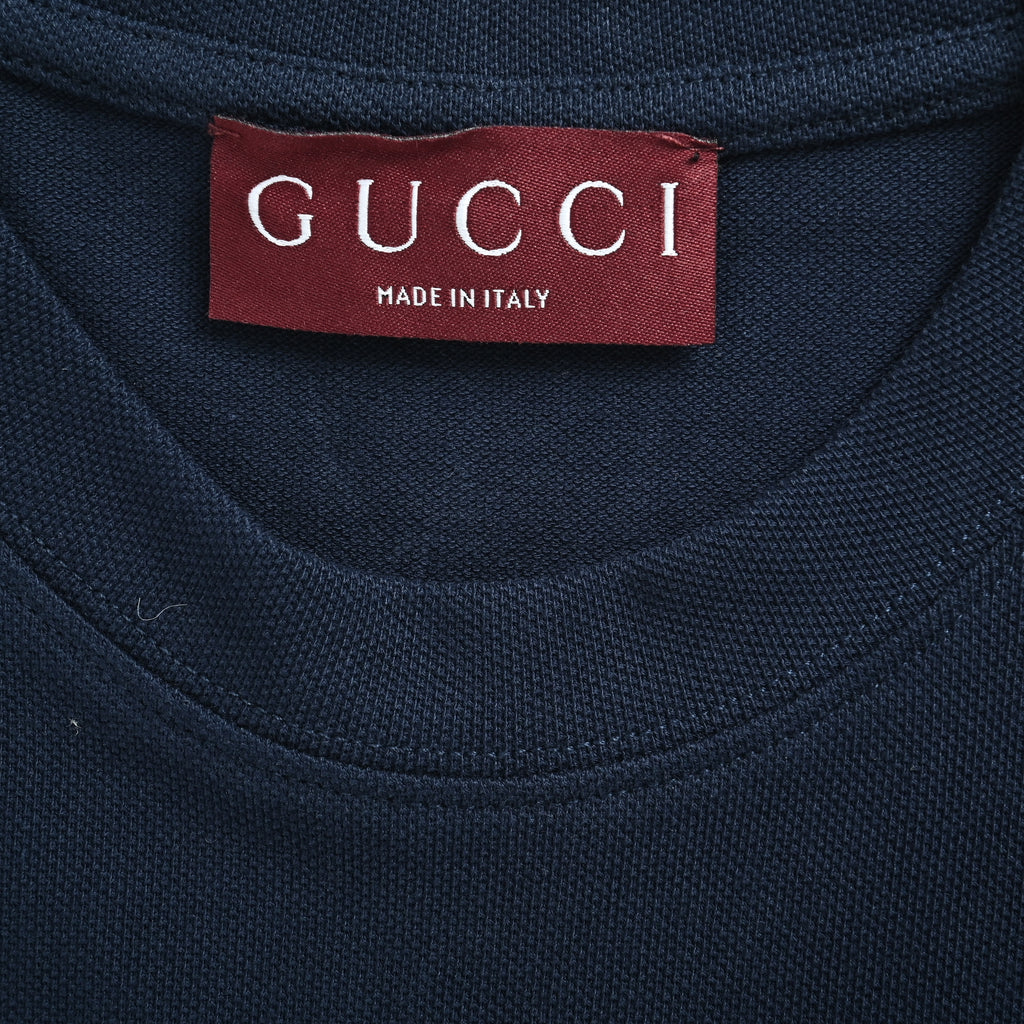 Gucci 26SS Horsebit Pocket Embroidered Short Sleeve T-Shirt – Navy DK2400808-NVY