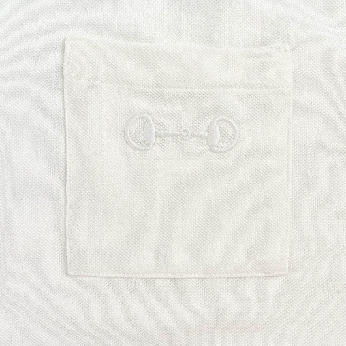 Gucci GUC Horsebit Embroidered Pocket Short Sleeve Polo Shirt – White  NP2800418