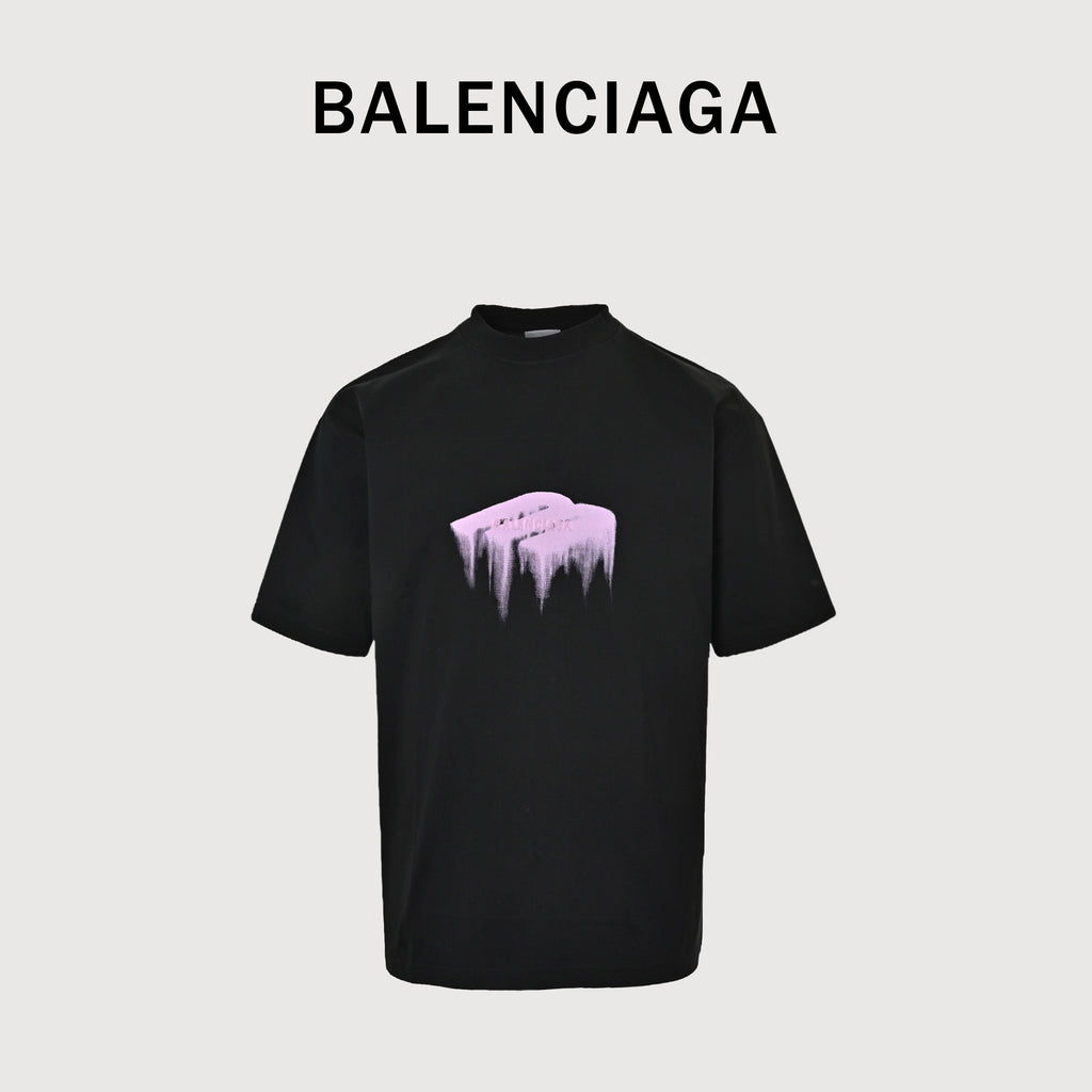 Balenciaga Dissolve 3B Letter Print Short Sleeve T-Shirt YS3200602