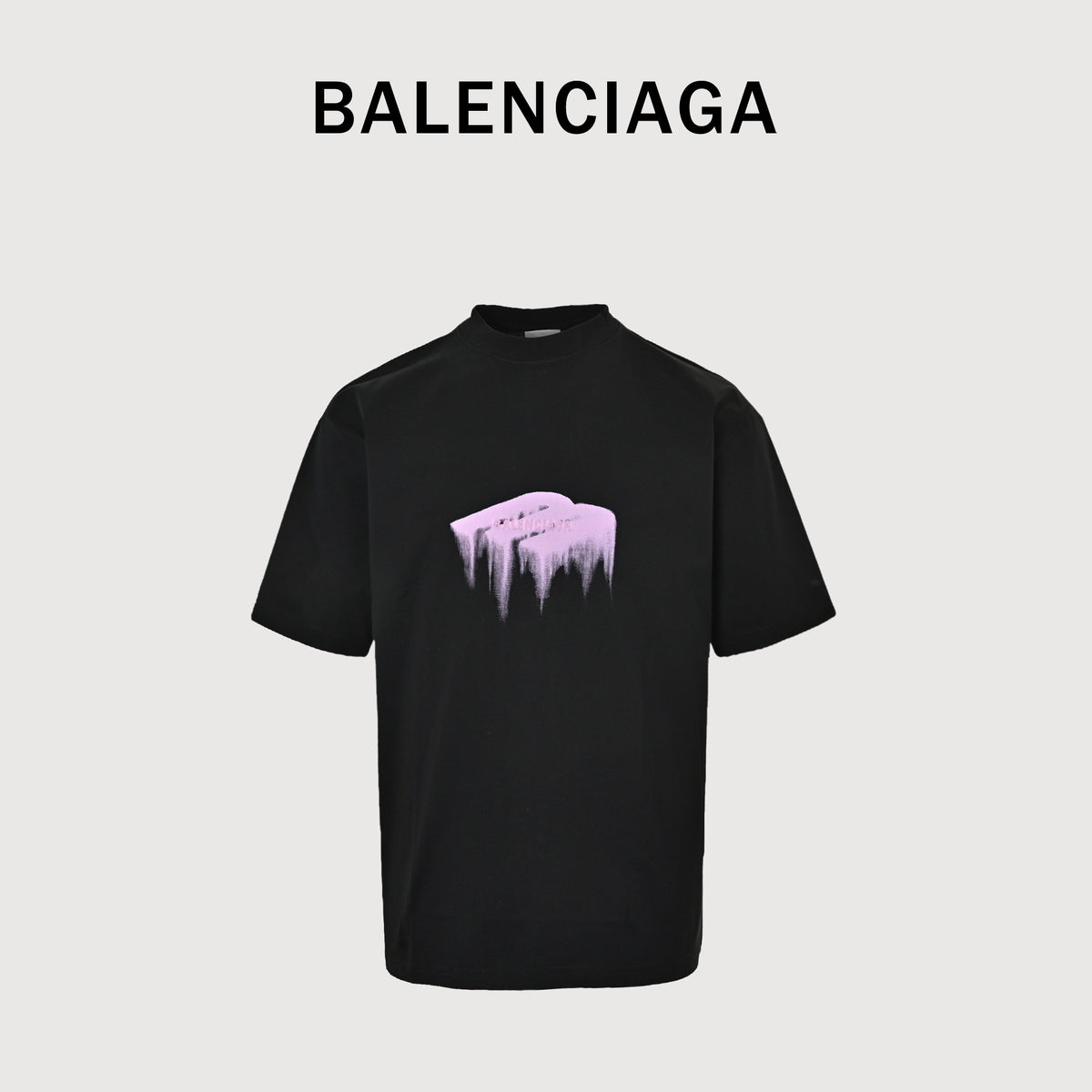 Balenciaga Dissolve 3B Letter Print Short Sleeve T-Shirt YS3200602