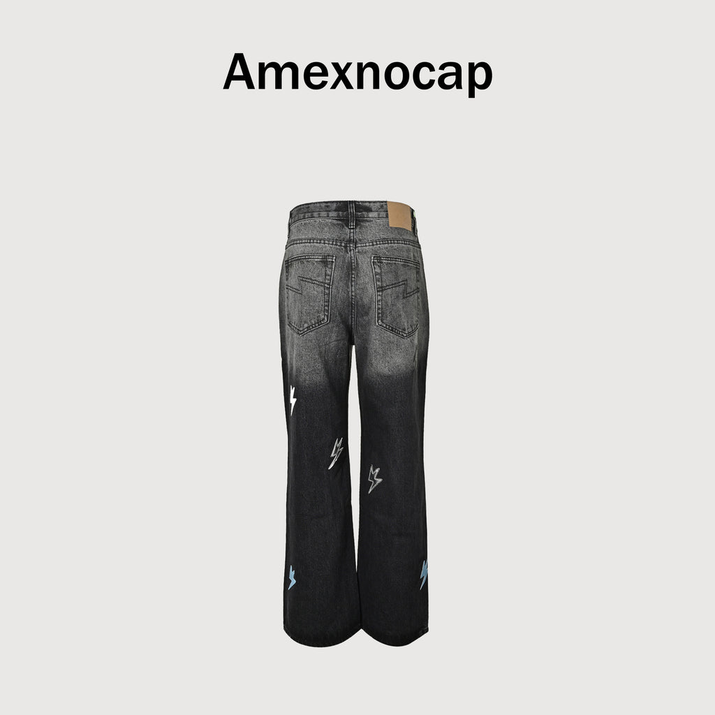 Balenciaga 25SS Washed Destroyed Straight-Leg Jeans – Light Blue SG7000317