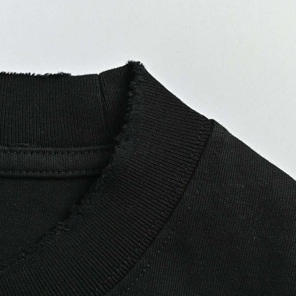 Balenciaga Front & Back Double BB Embroidered Short Sleeve T-Shirt – Black  XBK3000524-BLK