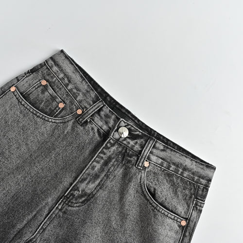 Amexnocap Lightning Bolt Gradient Straight-Leg Jeans – Grey to Black  SG5200617