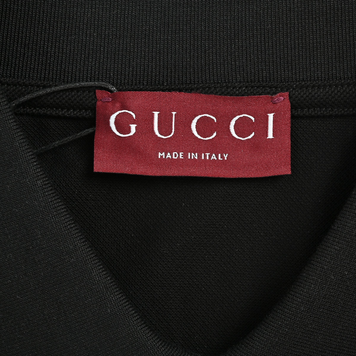 Gucci GUC Horsebit Embroidered Pocket Short Sleeve Polo Shirt – Black NP2800418-BLK