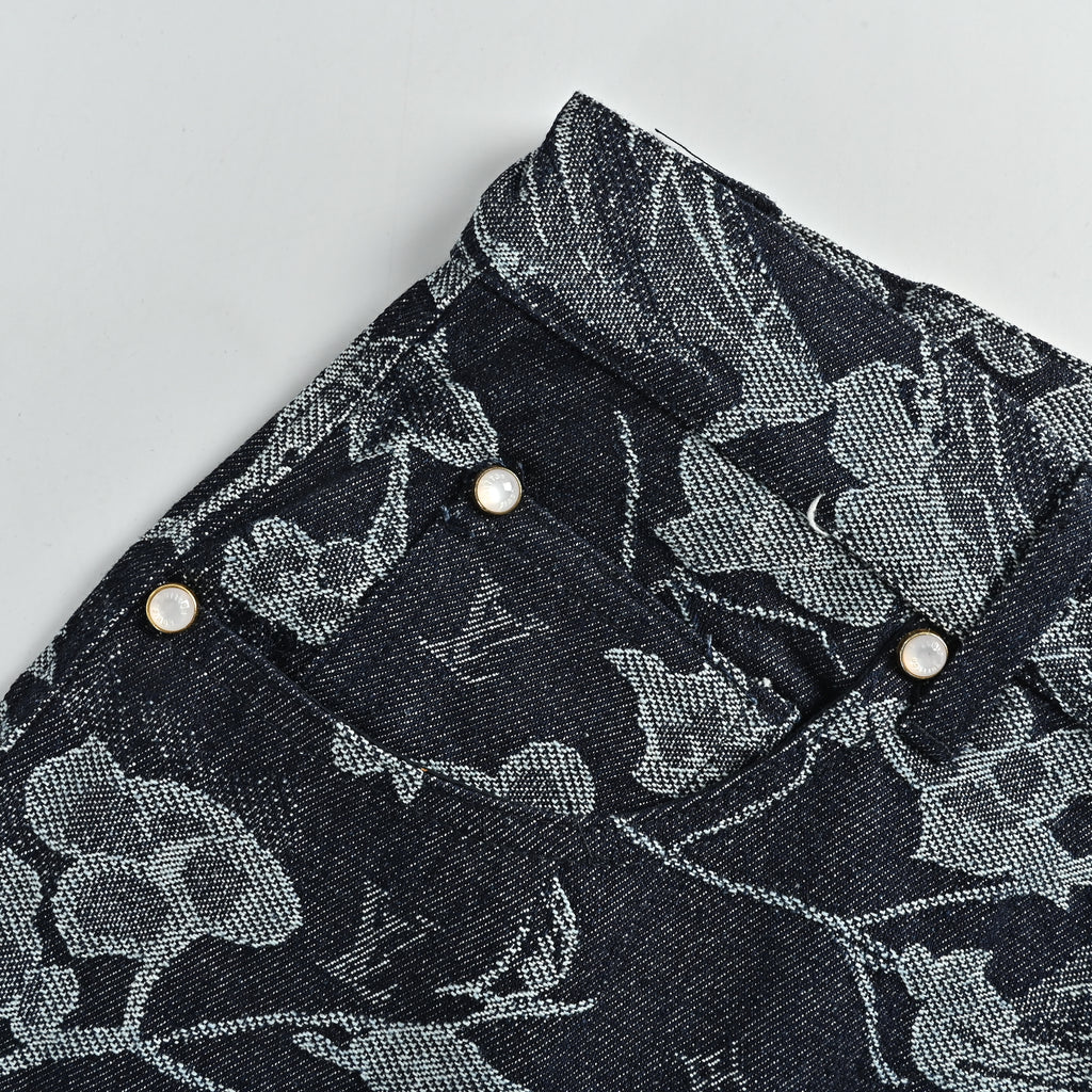 Louis Vuitton LV Floral Denim Jacquard Shorts 2026 HY3400701-SHT