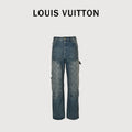 Louis Vuitton LV Embossed Relief Monogram Cargo Jeans 2026 TS7600829