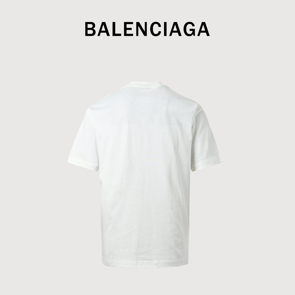 Balenciaga 3B Dissolve Letter Print Short Sleeve T-Shirt – White FY2200426-WHT