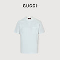 Gucci 26SS Horsebit Pocket Embroidered Short Sleeve T-Shirt – White DK2400808-WHT2