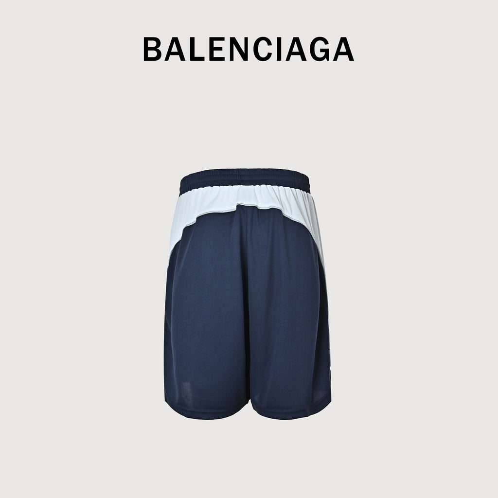 Balenciaga Wheat BB Crest Football Shorts – Navy YS3200716