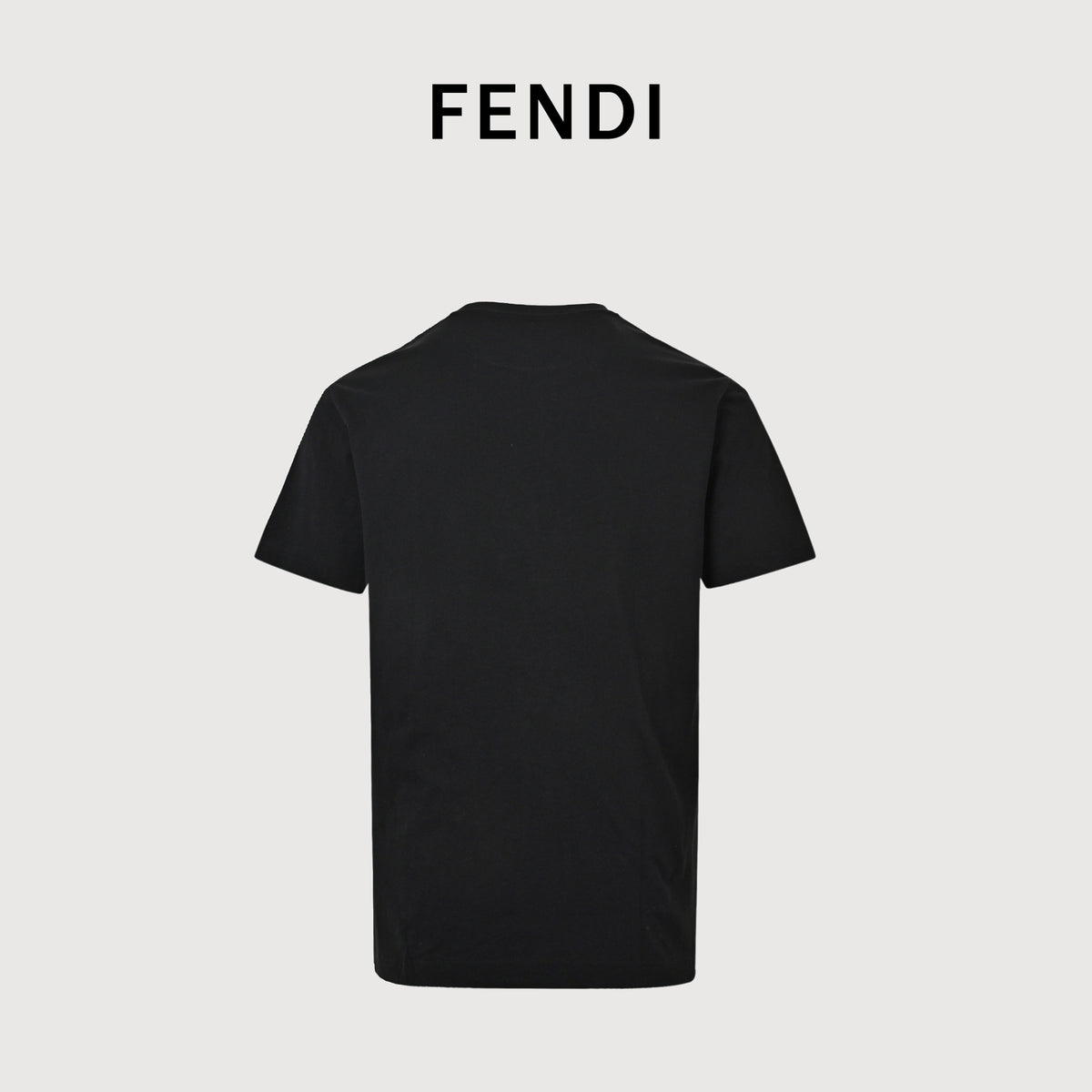 Fendi Rose Gold Crystal Signature Short Sleeve T-Shirt – Black  FY2400714