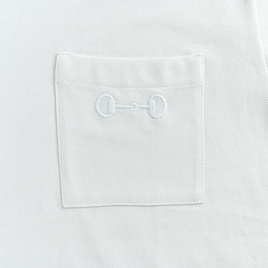 Gucci 26SS Horsebit Pocket Embroidered Short Sleeve T-Shirt – White DK2400808-WHT2