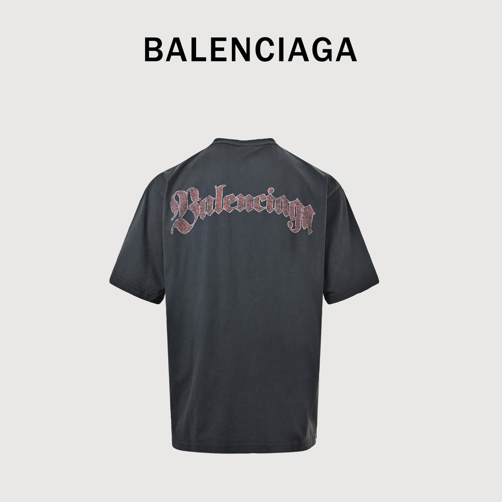 Balenciaga Vintage Badge Crest Print Short Sleeve T-Shirt YS3200425-VB