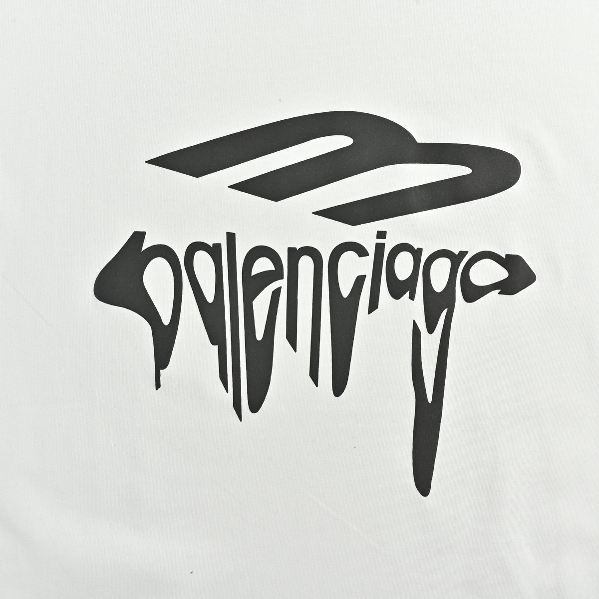 Balenciaga 3B Dissolve Letter Print Short Sleeve T-Shirt – White FY2200426-WHT