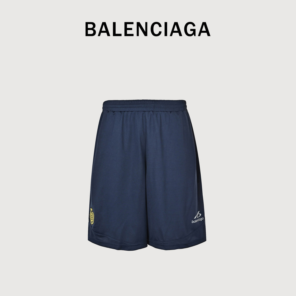 Balenciaga Wheat BB Crest Football Shorts – Navy YS3200716