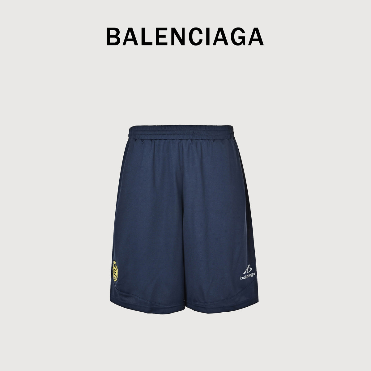 Balenciaga Wheat BB Crest Football Shorts – Navy YS3200716
