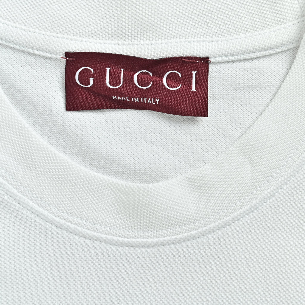 Gucci 26SS Horsebit Pocket Embroidered Short Sleeve T-Shirt – White DK2400808-WHT2