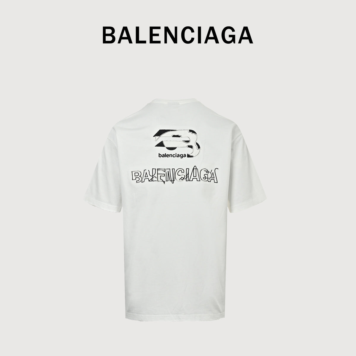 Balenciaga Heavy Embroidered Patch Short Sleeve T-Shirt 2026#xbk2800324