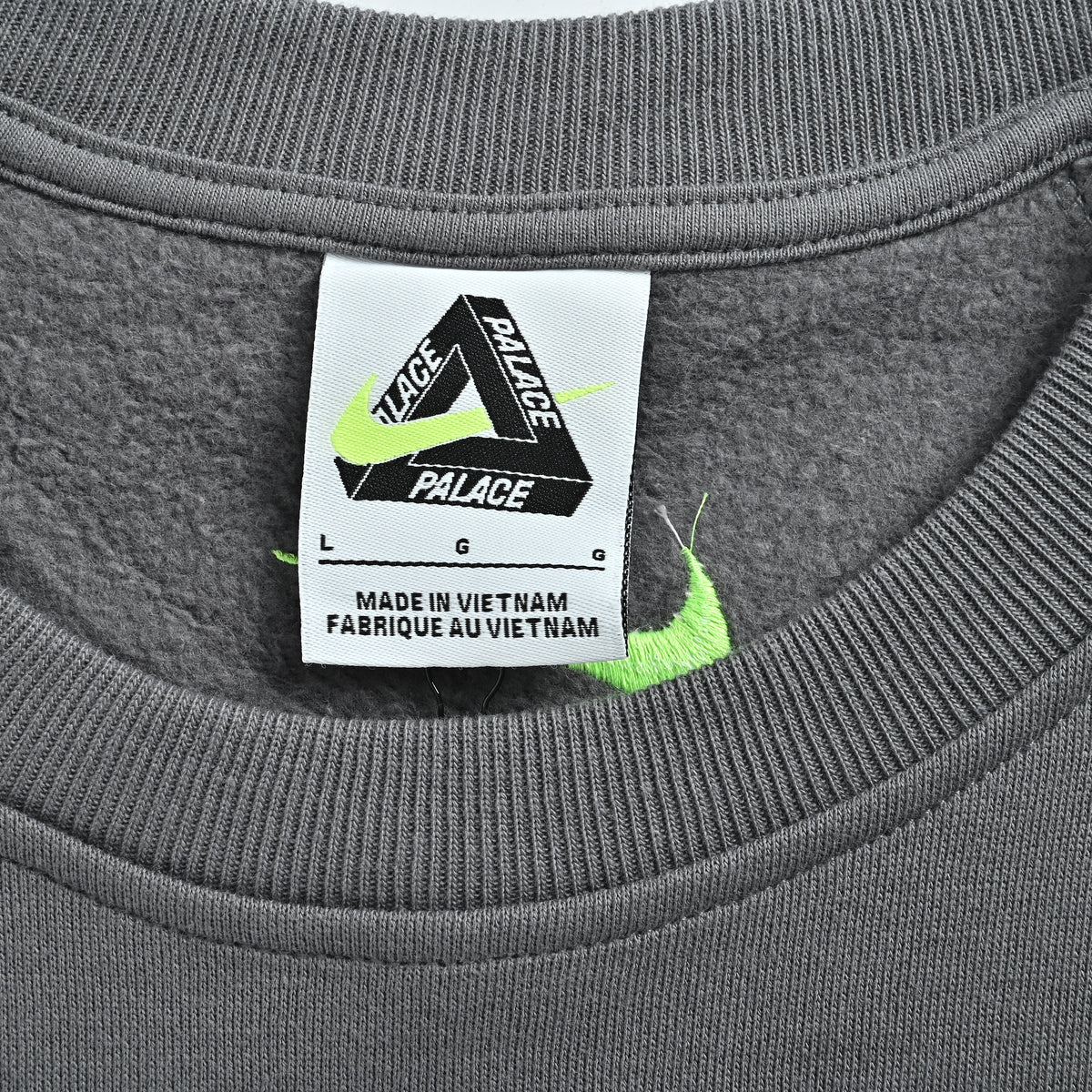 Palace × Nike FW25 Total P90 Crew Sweatshirt — Grey P29NCS003