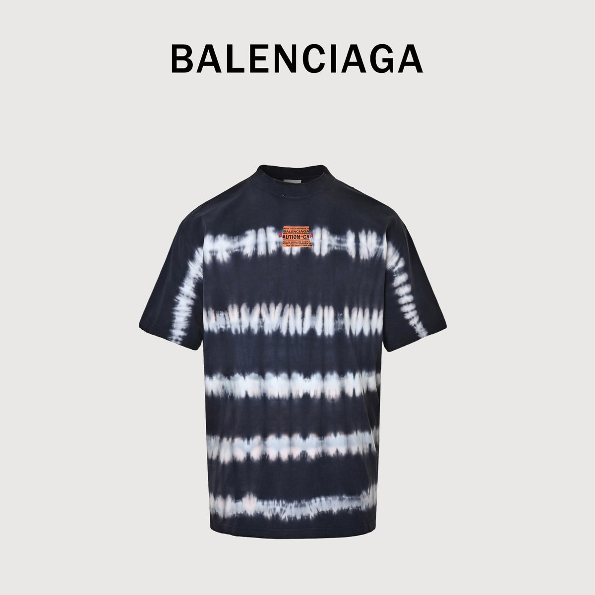 Balenciaga BLCG Tie-Dye Tape Label Short Sleeve T-Shirt  NP3200701