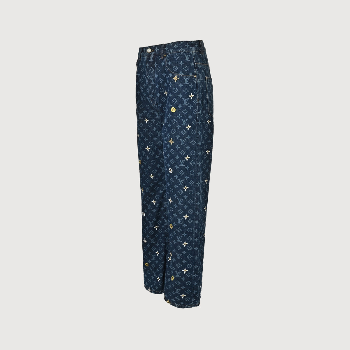 Louis Vuitton LV All-Over Daisy Embroidered Monogram Jeans 2026  TS6600829