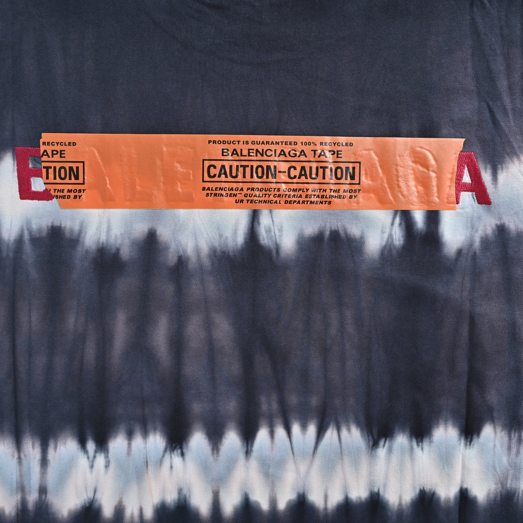 Balenciaga BLCG Tie-Dye Tape Label Short Sleeve T-Shirt  NP3200701