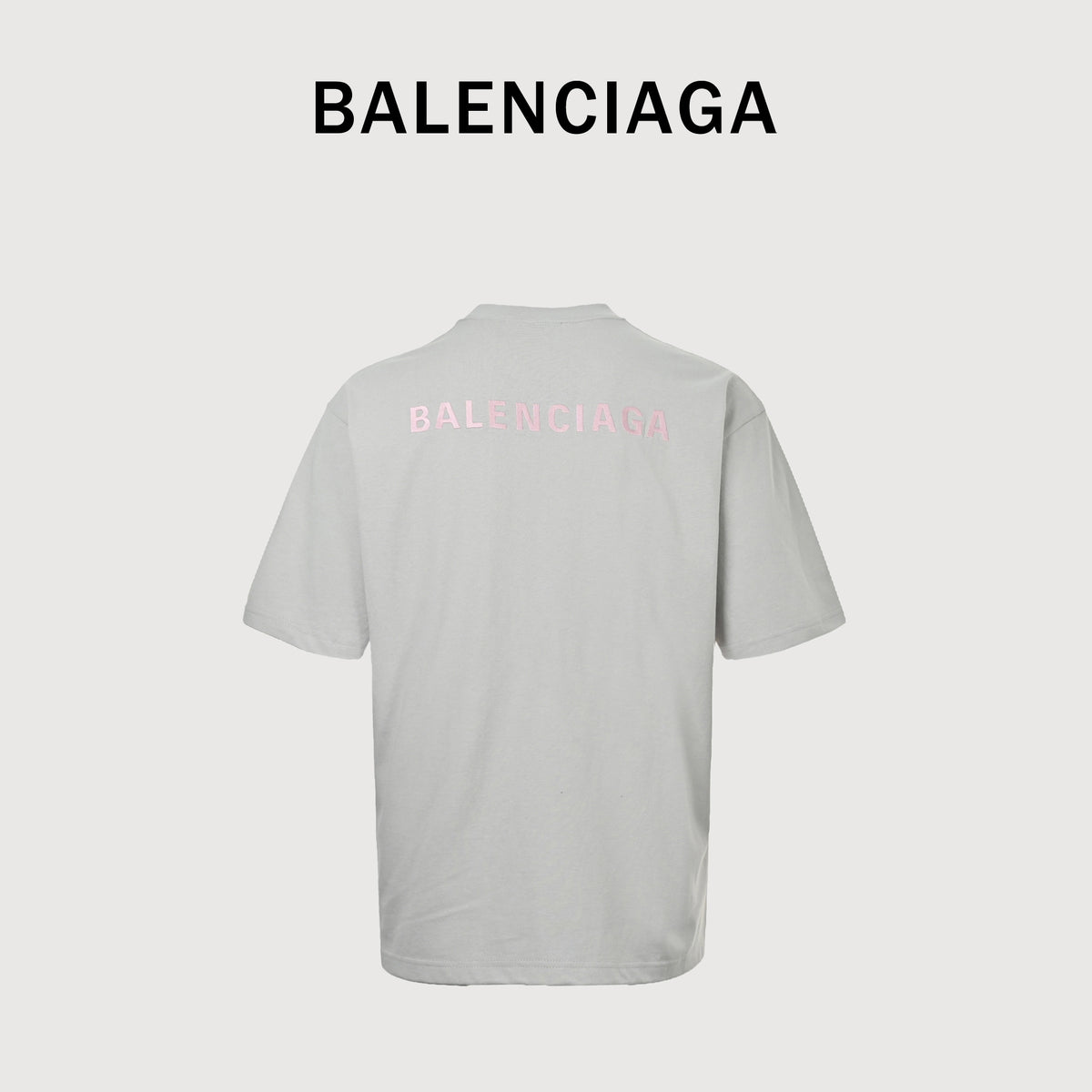 Balenciaga BCLG Pink Letter Embroidered Short Sleeve T-Shirt NP2400108-PNK
