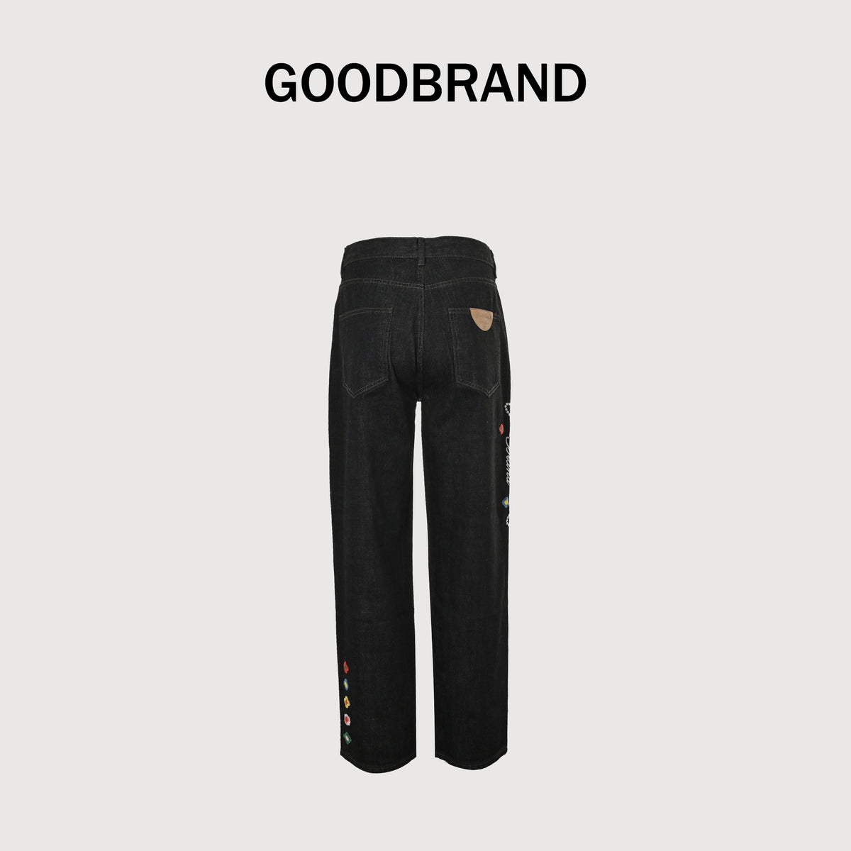 GOODBRAND 2025SS GOODLOVES Floral Vintage Selvedge Raw Jeans – Black SY4801103