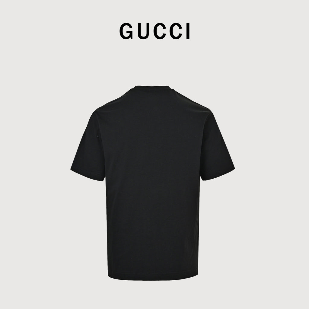 Gucci 26SS Wheat Laurel Crest Badge Print Short Sleeve T-Shirt DK2400808