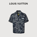 Louis Vuitton LV Floral Denim Jacquard Short-Sleeve Shirt 2026 HY3400701