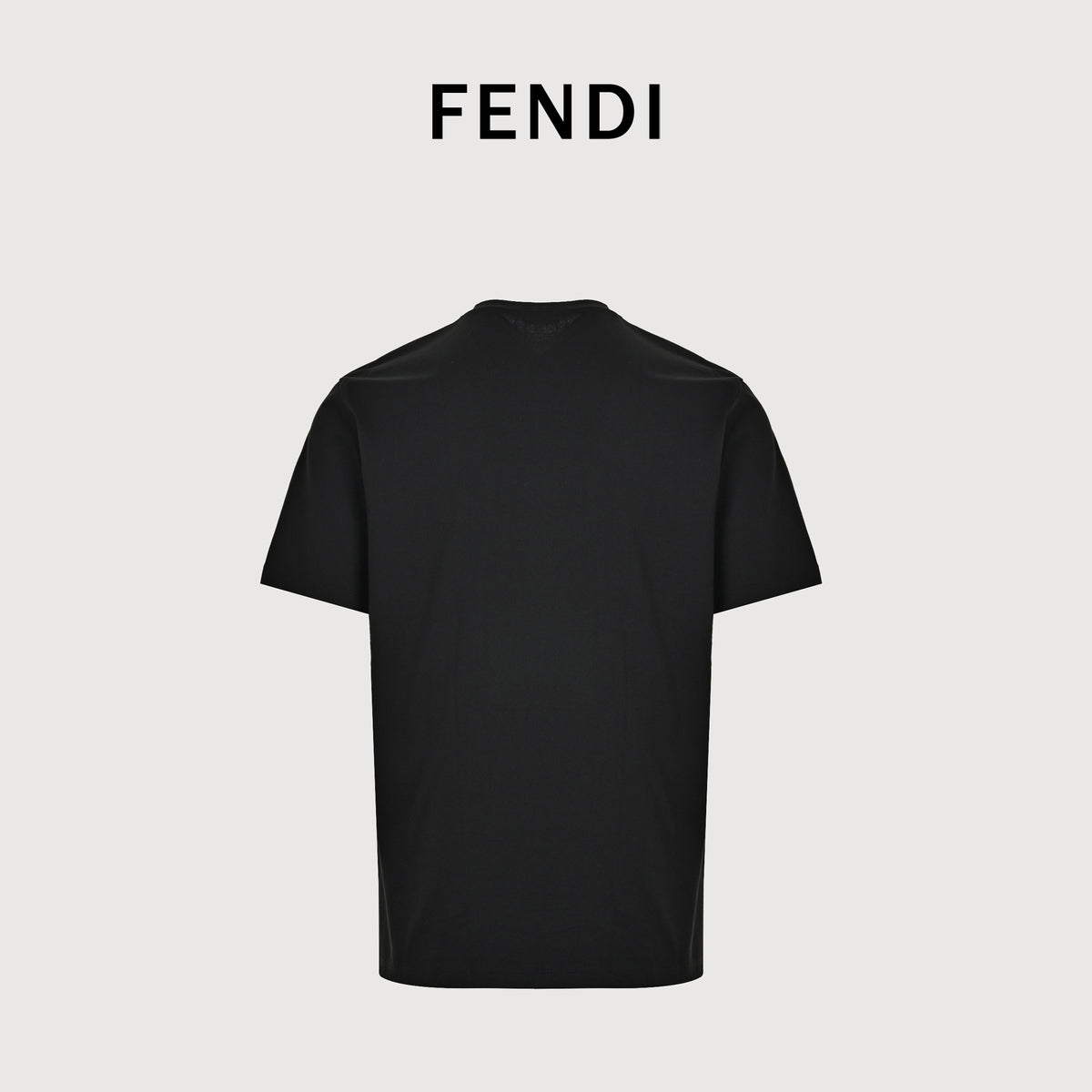 Fendi FD Hem Print Short Sleeve T-Shirt – Black NP2400812