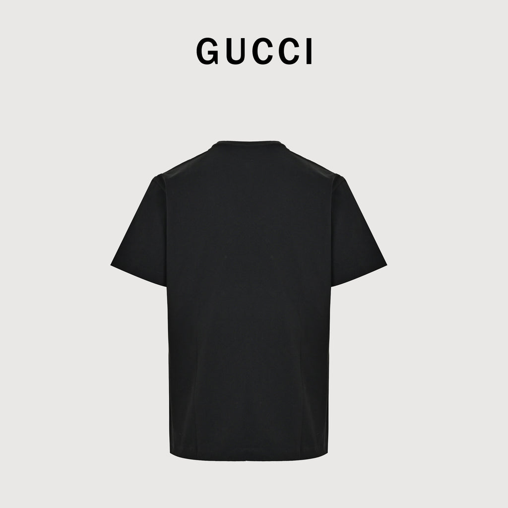 Gucci 23SS Double G Interlocking Colorblock Logo Print T-Shirt  DK2200722