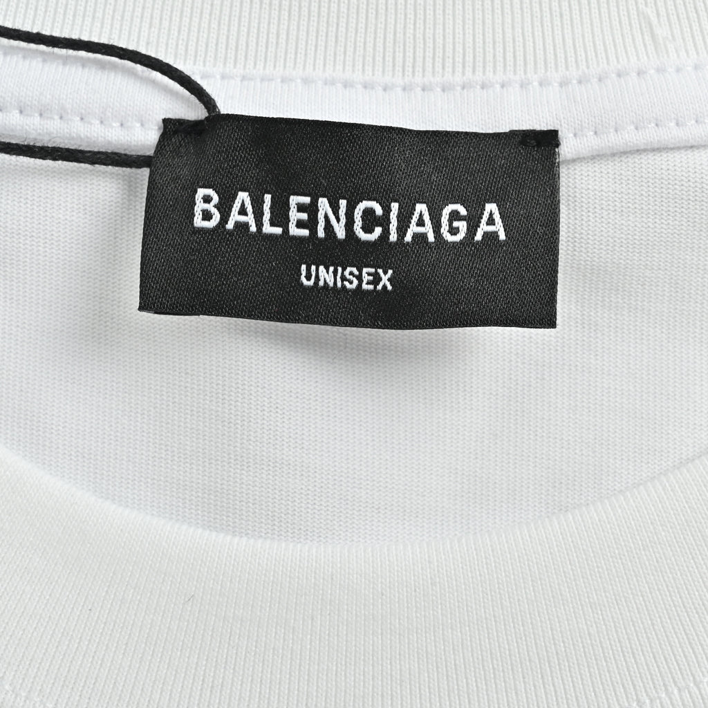 Balenciaga Vertical Script Embroidered Short Sleeve T-Shirt 2026#dk240324