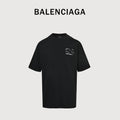 Balenciaga Heavy Embroidered Patch Short Sleeve T-Shirt – Black  XBK2800324-BLK