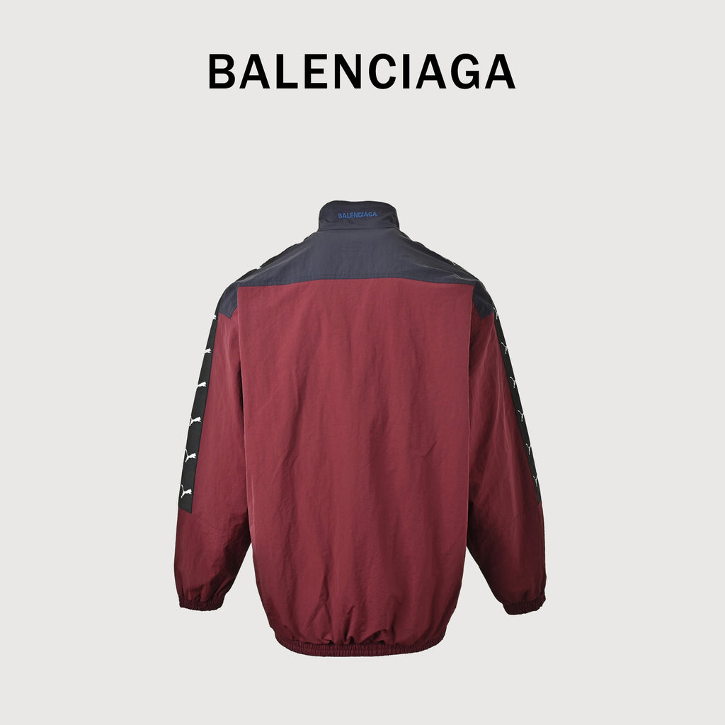 Balenciaga x PUMA BLCG 26SS Retro Tape Track Jacket – Burgundy 850838TTO046164