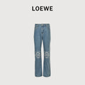Loewe Anagram Embroidered Straight-Leg Jeans – Medium Blue Wash R5200823