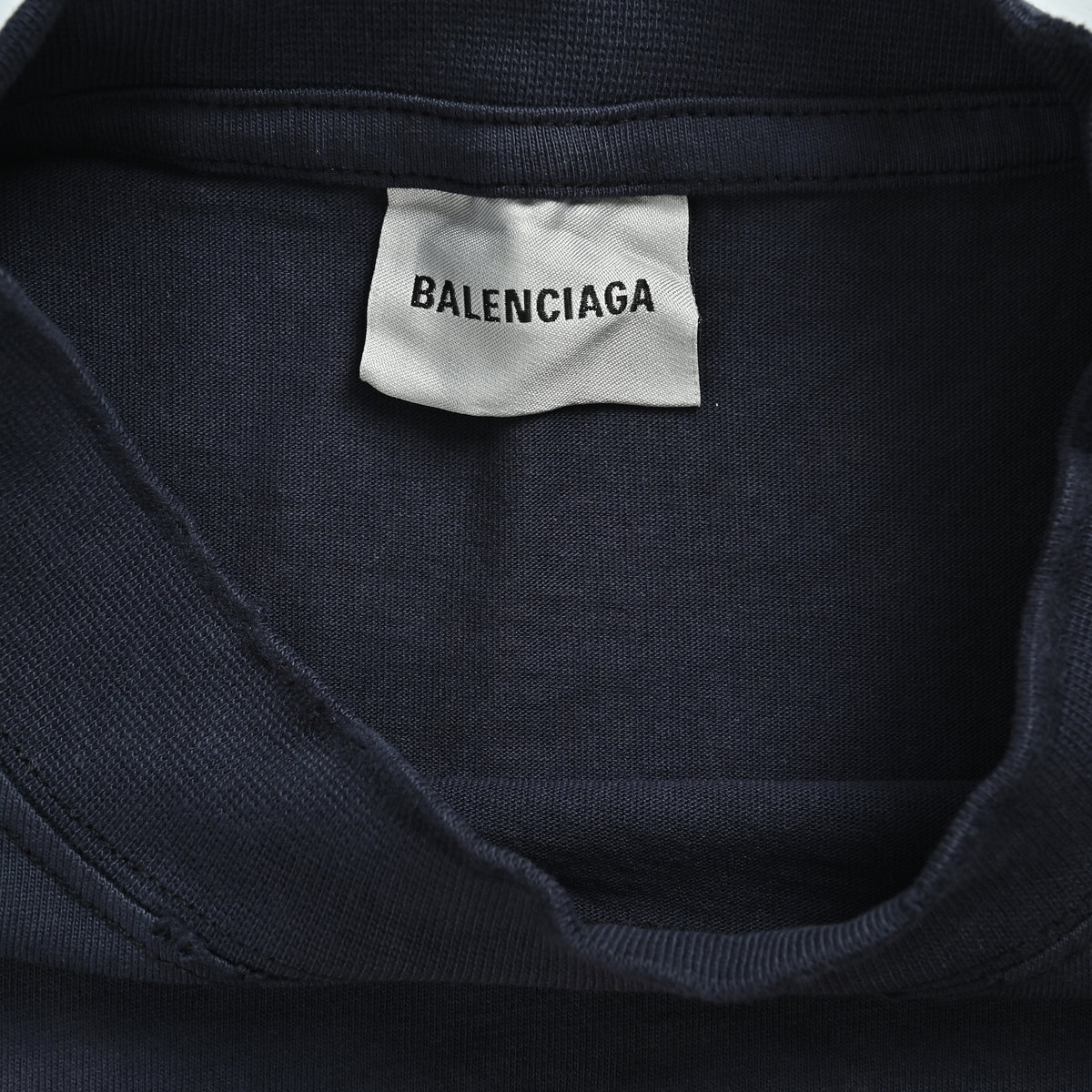 Balenciaga BLCG Tie-Dye Tape Label Short Sleeve T-Shirt  NP3200701