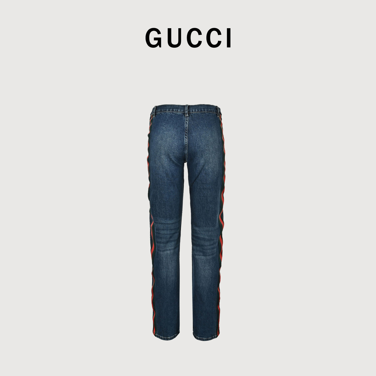 Gucci Side Webbing Slim Straight Stretch Denim Jeans  NP6600722