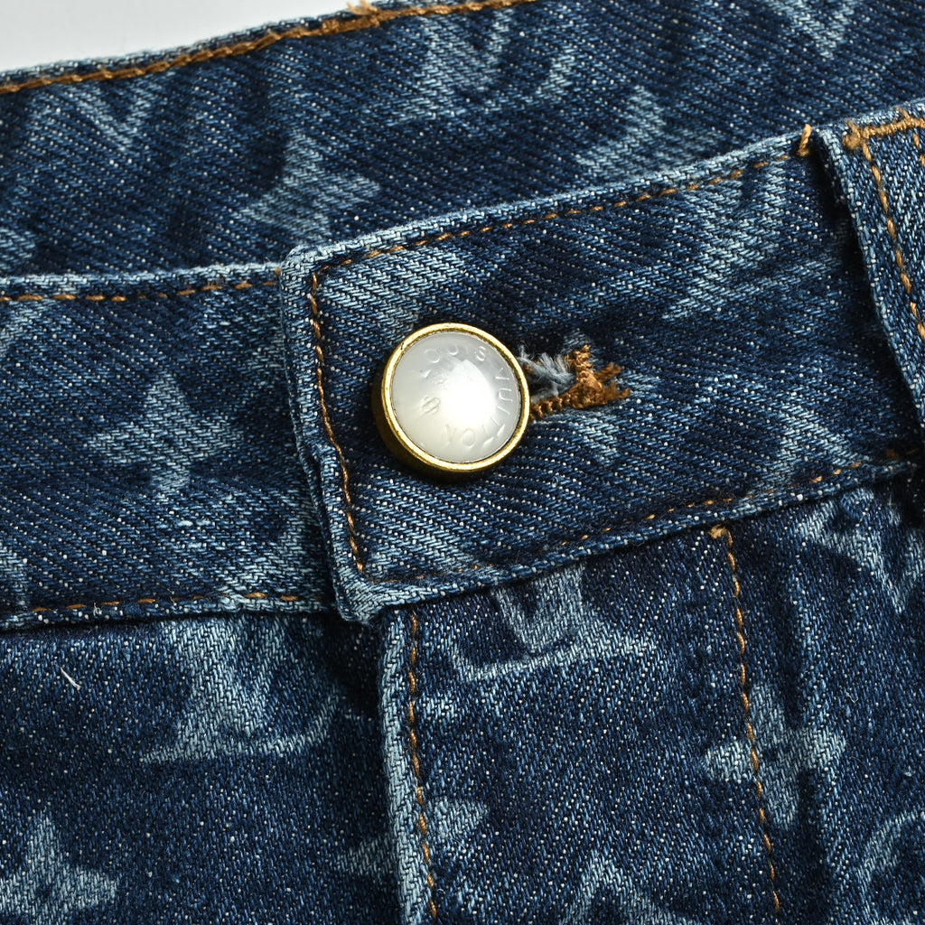 Louis Vuitton LV All-Over Daisy Embroidered Monogram Jeans 2026  TS6600829