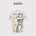 Gucci New Cartoon Series Cowboy Dog Short Sleeve T-Shirt – Off-White TS2600331