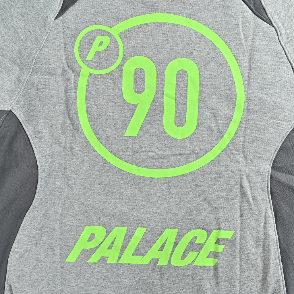 Palace × Nike FW25 Total P90 Crew Sweatshirt — Light Grey Marl P29NCS002