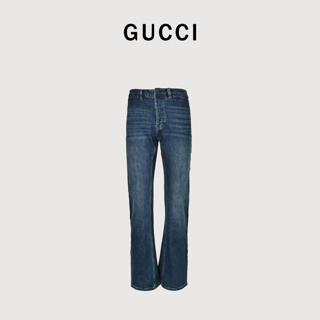 Gucci Side Webbing Slim Straight Stretch Denim Jeans  NP6600722